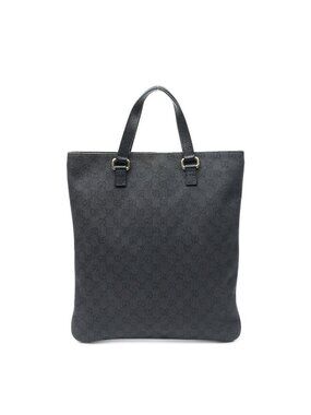 Gucci Vertical Tote Black GG Denim Canvas